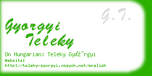 gyorgyi teleky business card